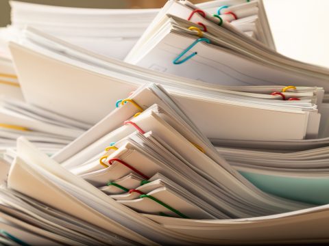 Stacks of papers - call Liberty Paperwork Solutions